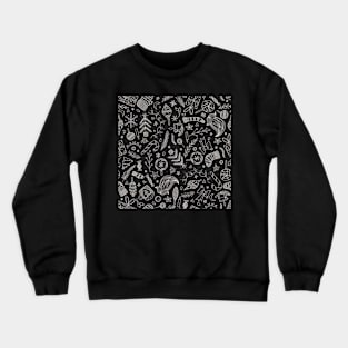 Black Christmas Doodles Crewneck Sweatshirt